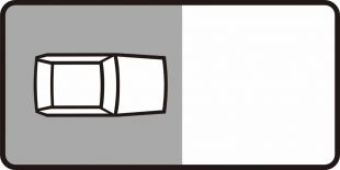 Znak T-30f Tabliczka wskazująca postój całego pojazdu na jezdni prostopadle do krawężnika - drogowy