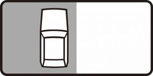 Znak T-30i Tabliczka wskazująca postój całego pojazdu na jezdni równolegle do krawężnika - drogowy