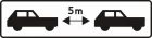 Znak T-32 Tabliczka wskazująca minimalny odstęp od poprzedzającego pojazdu - drogowy
