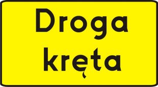 Znak T-5 Początek drogi krętej - drogowy tabliczka