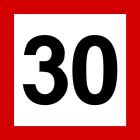 Znak tramwajowy BT-1 zakazu - Ograniczenie prędkości