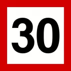 Znak tramwajowy BT-1 zakazu - Ograniczenie prędkości