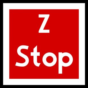 Znak tramwajowy BT-4 zakazu - Stop - zwrotnica eksploatowana jednostronnie
