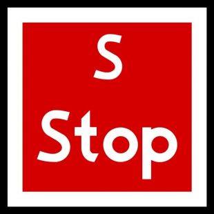 Znak tramwajowy BT-5 zakazu - Stop - sygnalizacja obsługiwana ręcznie