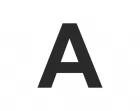 Znak wielka litera A - naklejka