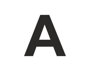 Znak wielka litera A - naklejka