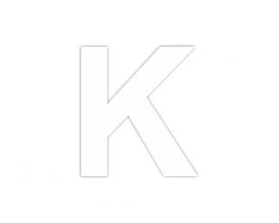 Znak wielka litera K - naklejka