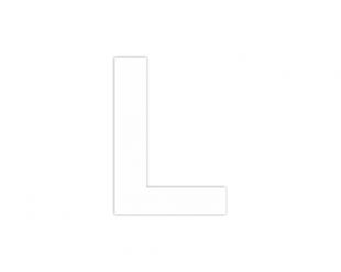 Znak wielka litera L - naklejka