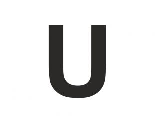 Znak wielka litera U - naklejka