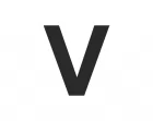 Znak wielka litera V - naklejka