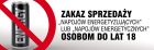 Znak - Zakaz sprzedaży napojów energetycznych osobom do lat 18