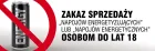 Znak - Zakaz sprzedaży napojów energetycznych osobom do lat 18