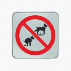 Znak Zakaz wyprowadzania psów 2 - blaszany