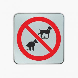 Znak Zakaz wyprowadzania psów 2 - blaszany