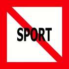 Znak żeglugowy A.13 Zakaz ruchu statków używanych wyłącznie do uprawiania sportu lub rekreacji