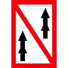 Znak żeglugowy A.3 Zakaz wyprzedzania - dotyczy zestawów