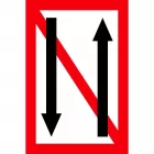 Znak żeglugowy A.4 Zakaz mijania i wyprzedzania