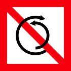 Znak żeglugowy A.8 Zakaz zawracania