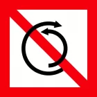 Znak żeglugowy A.8 Zakaz zawracania