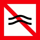 Znak żeglugowy A.9 Zakaz wytwarzania fali