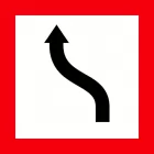 Znak żeglugowy B.2a Nakaz skierowania statku na tę stronę szlaku żeglownego, która leży z lewej strony burty