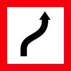 Znak żeglugowy B.2b Nakaz skierowania statku na tę stronę szlaku żeglownego, która leży z prawej strony burty