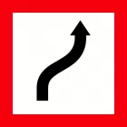 Znak żeglugowy B.2b Nakaz skierowania statku na tę stronę szlaku żeglownego, która leży z prawej strony burty