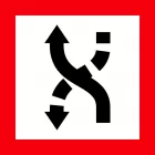 Znak żeglugowy B.4a Nakaz przejścia na tę stronę szlaku żeglownego, która leży z lewej burty