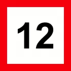 Znak żeglugowy B.6 Nakaz nieprzekraczania podanej na znaku prędkości w km/h