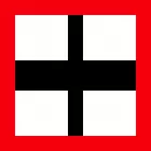 Znak żeglugowy B.9b Nakaz zachowania szczególnej ostrożności. Ustąp pierwszeństwa przecinając główny szlak, drogę