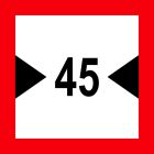 Znak żeglugowy C.3 Ograniczona szerokość szlaku lub kanału żeglownego