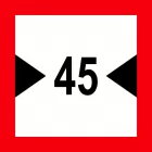 Znak żeglugowy C.3 Ograniczona szerokość szlaku lub kanału żeglownego