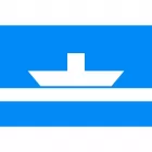 Znak żeglugowy E.4a Prom na uwięzi