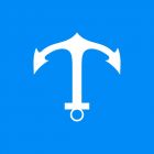 Znak żeglugowy E.6 Zezwolenie na postój na kotwicy i wleczenie kotwicy, łańcucha lub liny