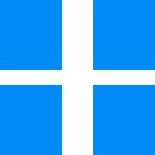 Znak żeglugowy E.9a Skrzyżowanie z drogą uznaną za boczną drogę wodną w stosunku do drogi wodnej, po której płynie statek